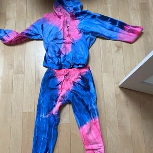 LF Carmar Denim pink and blue tie dye set